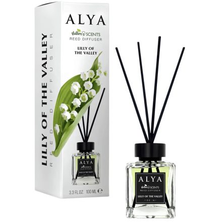Alya Nature's Scent Reed diffuser pálcikás illatosító Lilly of the valley illat 100 ml