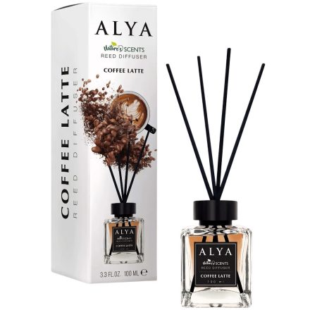 Alya Nature's Scent Reed diffuser pálcikás illatosító 100 ml Coffee Latte